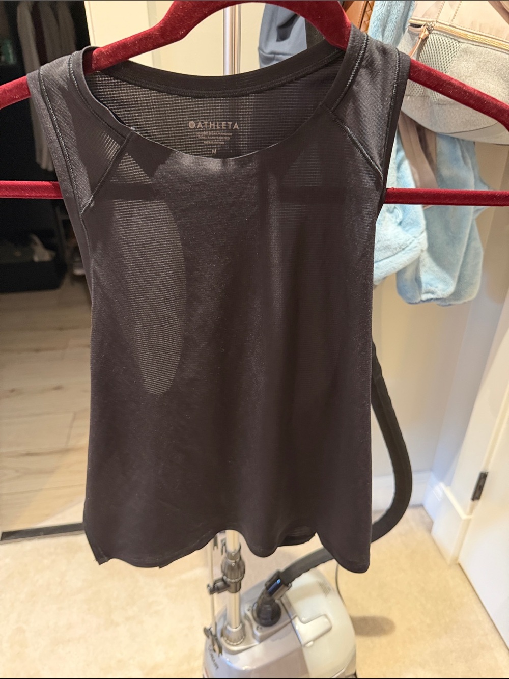 Athleta Black Mesh-Back Performance Tank